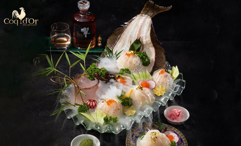 Sashimi cá bơn vàng
